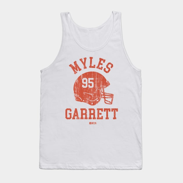 Myles Garrett Cleveland Helmet Font Tank Top by TodosRigatSot